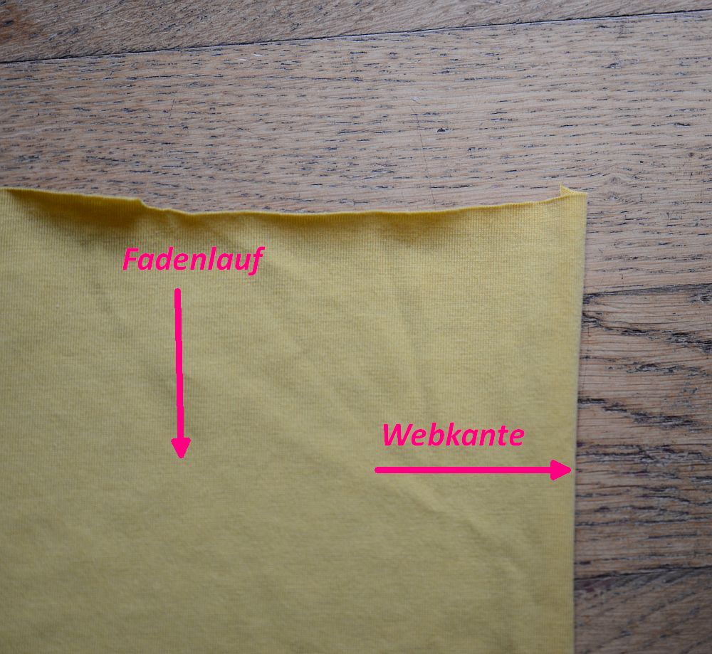 Wie Erkennt Man Den Fadenlauf Bei Jersey Fadenlauf und Webkante - tragmal